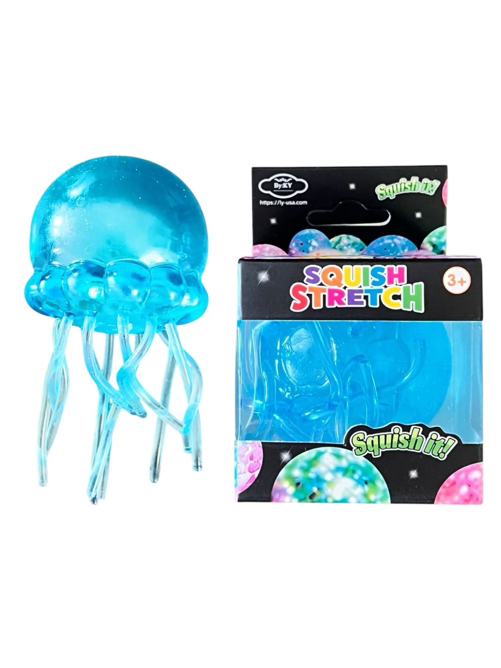 Bright Blue Jellyfish Squishy Toy Trending Best Seller Fidget Stress Relief